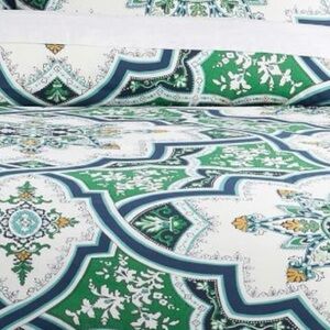 Pottery Barn Ashton Mosaic Tile Medallion KING Duvet Cover